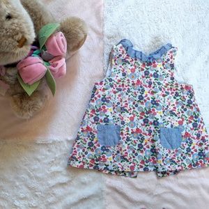 Little Me | Floral Button Back Top